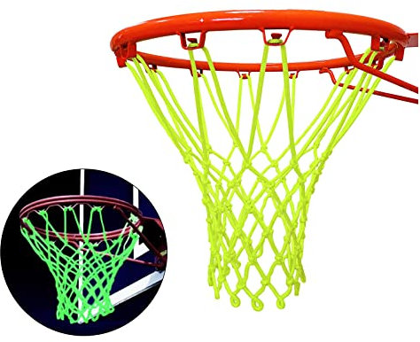Rapidbok Leuchtendes Basketball Netze, Im Dunkeln leuchtendes Basketballnetz, Nightlight Luminous Basketball Net Replacement Für Nachtpaly Im Freien 19 x 14 x 3cm (7.5 x 5.5 x 1.2 inch)
