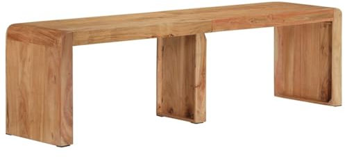ShGaxin Acacia massivt träbänk 160 x 38 x 45 cm, hallbänk, matbänk, köksbänkar, klädbänk, husbilsmöbler 351646