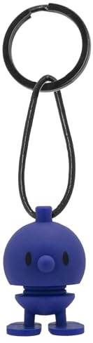 Hoptimist Schlüsselanhänger, Glücksbringer & Schlüsselring mit Bumble Silikon, Tolles Geschenk für Frauen und Männer, Höhe 3 cm, Dunkelblau