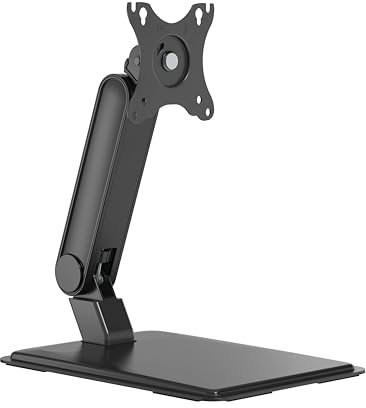 PureMounts Monitor Halterung, Monitorhalterung für Touchscreen, 17-32 Zoll, bis 8 KG Bildschirme, VESA 75 und 100, 360° rotieren, höhenverstellbar, neigbar, Schwarz