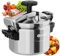 Schnellkochtopf Scheffler Schnellkochtopf Induktion Dampfkochtopf (11 L, Ø28cm), für alle Herdarten, Pressure Cooker Mit 3 Sicherheitssystem, Silber