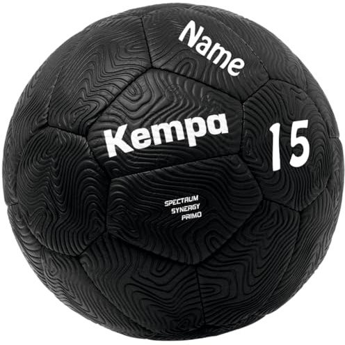 Kempa Handball Spectrum Synergy Primo schwarz/Weiss personalisiert Größe 0 mit Aufdruck Name