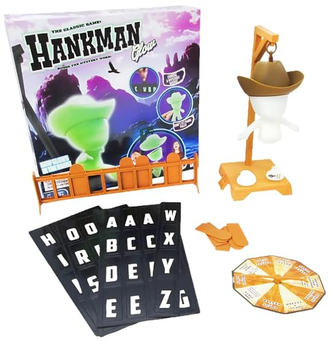 NAVESO Jeu du Pendu Devinettes Magnétiques, Magnetic Hangman Mystery Word Game, Jeu de Voyage Phosphorescent, 2 Joueurs et Plus, pour Les Enfants à partir de 6 Ans