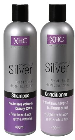 XHC Shimmer of Silver Duo – Toning Shampoo & Conditioner for Blonde, Grey & Silver Hair (2 x 400ml)
