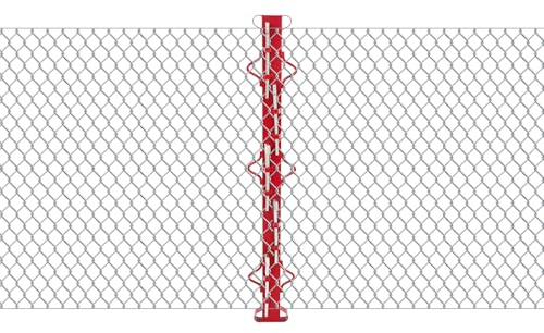 ROMYIX Heavy-Duty Fence Stretcher Bar, 134cm Woven Wire Fence Stretcher with 5 Wedges, Steel Fence Tensioner Tool for Chain Link/Barbed Wire/Welded Mesh
