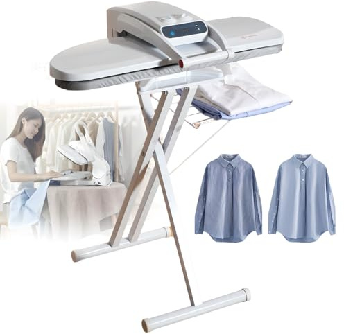 Prensa de plancha de vapor grande con soporte, control de tela de alta presión de 1800 W, para uso doméstico y comercial