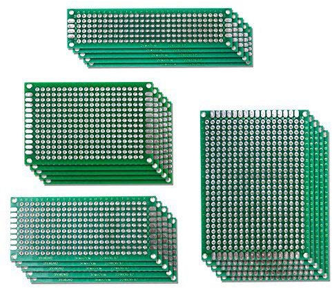 Aihasd 20Stk 5x7 4x6 3x7 2x8CM Double Side Lochrasterplatte Lochrasterplatine Leiterplatte Platine PCB Universal Board