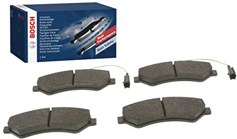 Bosch BP1973 - Auto Bremsbeläge vorne - Bosch-Qualität - für leises Bremsen mit wenig Staub - ECE-R90 zertifiziert - kupferfrei - 1 Set mit 4 Bremsbelägen - mit Zubehör