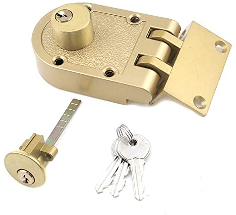 MY MIRONEY Jimmy Proof Deadbolt Lock Heavy Duty Safety Double Cylinder Locking Deadbolt with Keys Gold