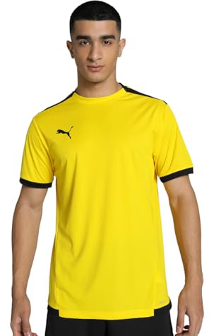 PUMA Mens Teamliga Jersey Shirt, Cyber Yellow-black, M EU