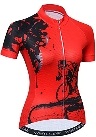 Hotlion Kvinnor cykling jersey toppar sommar cykel skjorta kortärmad cykelkläder CD5731