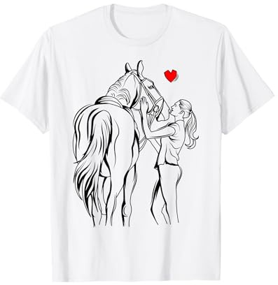 Caballos chica amor jinete amante de los caballos Camiseta