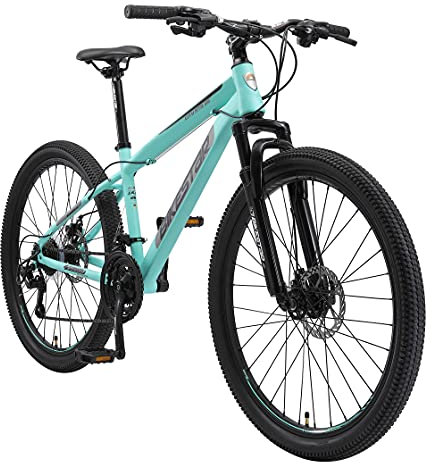 BIKESTAR Hardtail Mountainbike Shimano 21 Gang Schaltung, Scheibenbremse 26 Zoll Reifen | 15 Zoll Rahmen MTB | Mint