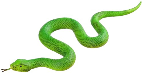 FLORMOON djurfigurer – 2 st. Realistisk gummi python action modell verklighetstrogen ormleksak figurer – halloween stråk rekvisita stresslindring leksak pedagogiska leksaker