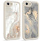 Coiwxmoi 2 Stück Handyhülle für iPhone 7/8/SE2020/SE2022 Hülle, Aesthetic Marmor Muster Design Mädchen Frauen Schutzhülle, Silikon Cover Erhöhte Displayränder Y2K Case für iPhone SE 4,7, Schwarz