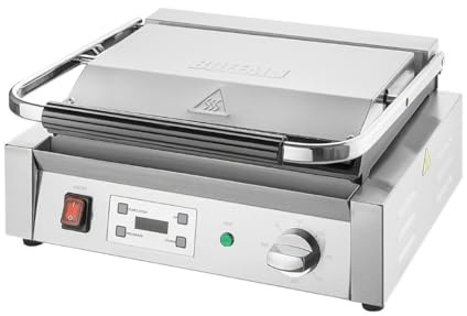 Buffalo Extra Large Single Contact Grill Ribbed-Ribbed Plate