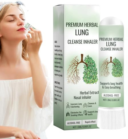 Limpieza pulmonar – Extracto de hoja de gordolobo natural que alivia las molestias | Inhalador calmante para mejorar los pulmones y cuidado de los pulmones con limpieza pulmonar | Inhalador de