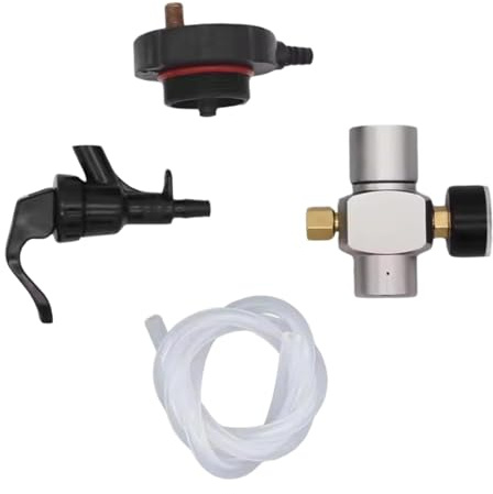 Sharplace Kit de distribution de mini-fûts avec ligne de brassage, léger et facile à utiliser, comprenant un robinet de pique-nique et un régulateur de CO2,