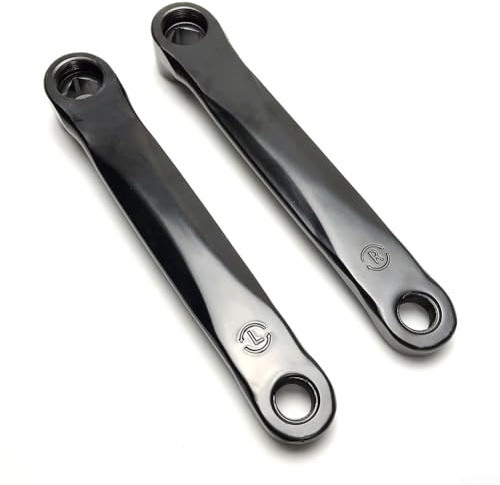Brazo de manivela para bicicleta estática de 170 mm hecho de hierro con agujero rómbico para pedales de rosca M14, compatible con izquierda y derecha (kit izquierdo y derecho)