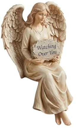 JISADER Colección de estatuillas de ángeles, Figura de ángel Sentado, Escultura para Mesa, Dormitorio, Estante, Sala de Estar, Oficina en casa