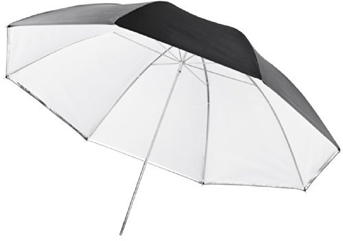 Walimex Pro - Paraguas 2 en 1 de 84 cm (Transparente y réflex), Blanco y Negro