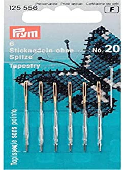 Prym 125556 Sticknadeln ohne Sp. ST 20 1,00 x 43 mm silberfarbig, Silber