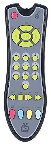 Kids TV Remote Control Toy Early Educational Electric Plastic Television Controller Number Button Color Random, Yellow (22 * 12.5 * 5.5cm, 1)
