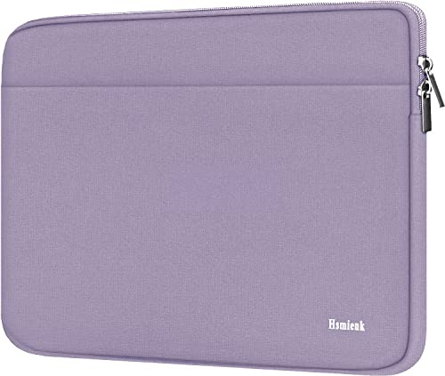 15.6 inch Laptop Sleeve Case, Shockproof Protective Notebook Case with Accessory Pocket, Briefcase Carrying Laptop Sleeve for 15.6 HP, ASUS, Dell, Lenovo, Acer -Lilac Colour