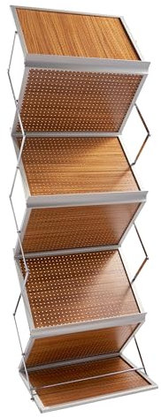 Prospektständer faltbar BOSTON 12 x A4 oder 6 x A3 Holz mit Koffer