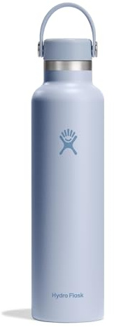HYDRO FLASK - Standard Mouth Water Bottle 709 ml (24 oz) - Vacuum Insulated Stainless Steel Water Bottle with Leak Proof Flex Cap and Powder Coat - Surf