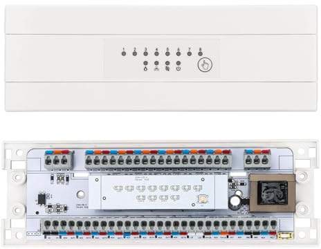 Wengart Wiring Centre Heating Hub WG521,AC230V 10A Small size for 8 Zones Thermostat and Actuators,Linked Gas Boiler and Water Pump