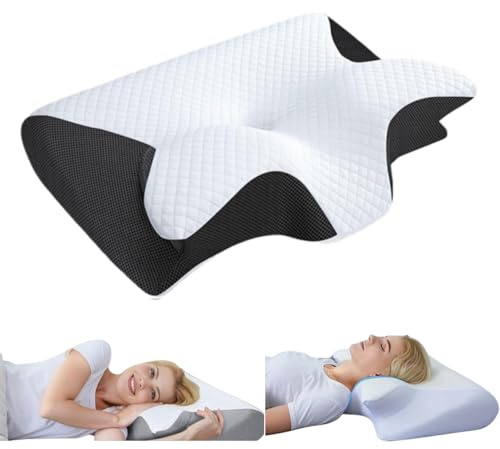 Seladi Airflow Pro Nackentherapiekissen–Spezialisiert für gesunden Schlaf und ideal bei Schnarchen & Schlafapnoe Mit atmungsaktiver Unterstützung des Nackens, abnehmbarem & waschbarem Bezug(Schwarz)
