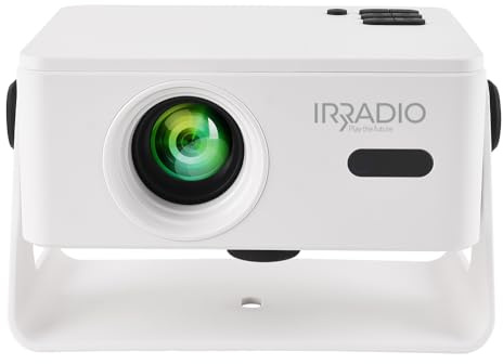 IRRADIO Videoproiettore Smart 150 ANSI Lumen | Mini Proiettore Portatile HD Nativo 720p con Android 13 e Auto Focus, Accesso App Streaming, WiFi Dual Band