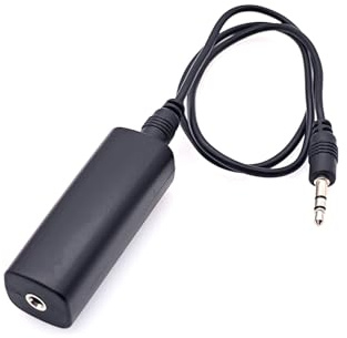 JZK Isolatore di loop di terra TRS 3,5mm, filtro antirumore audio che elimina ronzio/sibilo, isolatore audio con cavo jack AUX 3,5mm per audio per auto, home theater, MP3, telefono cellulare, radio
