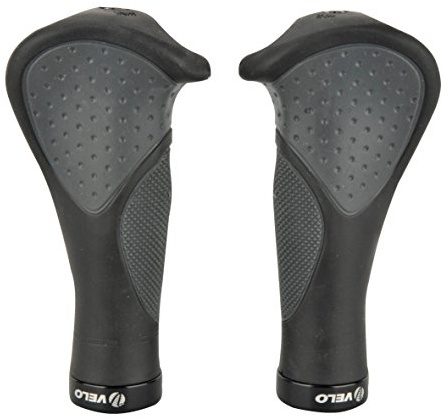 Fischer Manopole ergonomiche per Manubrio della Bicicletta, Colore Nero