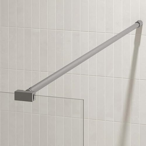 AURLANE Barre de Fixation recoupable pour Douche a l'italienne - Barre Droite 100 cm Fixation Murale