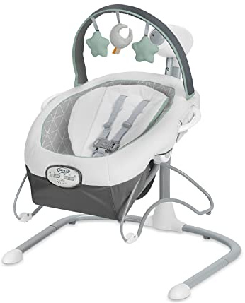 Graco Soothe ’n Sway LX Portable Baby Swing and Baby Bouncer Bouncer, Multi Direction Seat, 2 Speed Vibration, Derby