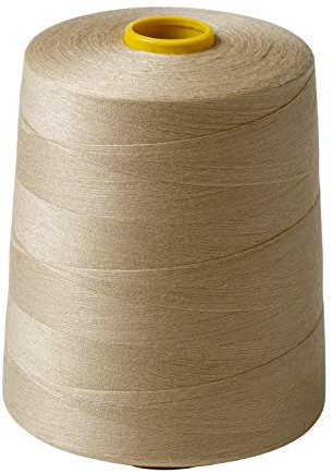 IPEA Nähgarn für Nähmaschine und Overlock - Große Spule 9000 Meter (10000 Yard) – Polyestergarn zum Nähen – Overlockgarn – Garn – Beige
