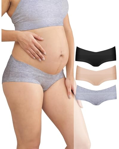 Intimate Portal Cotton Maternity Underwear Pregnancy Boyshort Panties, M