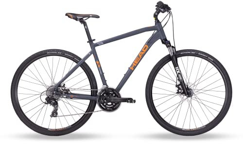 HEAD Unisex – Erwachsene I-Peak 1.0 Crossbike, matt grau/orange, 55