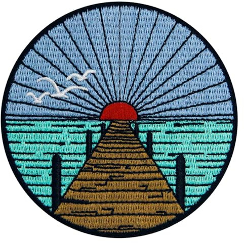 Parche termoadhesivo para la ropa, diseño de El amanecer del mar