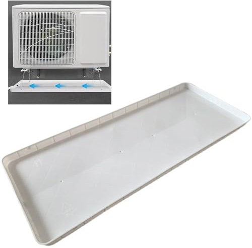 ZORZA kondensatwanne Kunststoff,Kondensatablaufwanne,Klimaanlagen Tropfschale Mit Ablaufarmatur, Für Universal Split Klimaanlagen Wärmepumpensysteme Außeneinheit Wasserwanne,2m Hose,1~2P