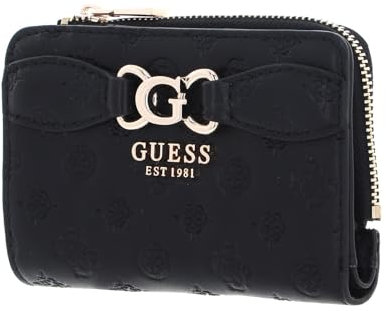 GUESS Arlena Logo Zip Around Card Case Black Logo