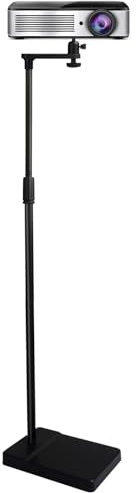 Projektor Ständer, 360° drehbarer Kopf Universal Projektorhalterung, höhenverstellbar 122-154cm Auszug, Anti-Wackel-Design, Projektor Ständer Stativ, dicker Metallstützstab, stabiler Metallfuß
