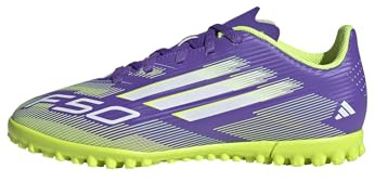 adidas Unisex Kinder F50 Club Turf Football Boots Kids Fußballschuhe, Purple Rush/Cloud White/Lucid Lemon