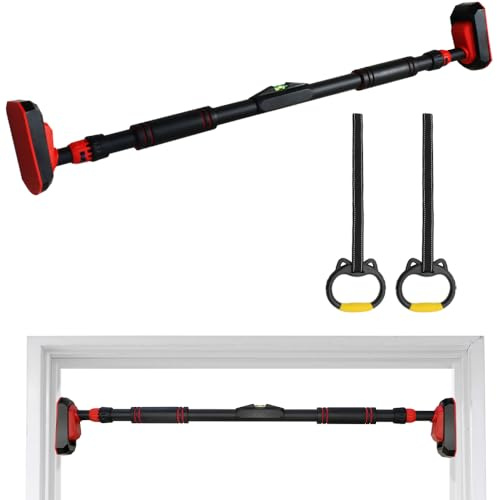 FANTECIA Barra per Trazioni per Telaio di Porta, 70-90 cm/ 90-110 cm, Barre per Trazioni per Parte Superiore del Corpo senza Viti, Carichi fino a 250 kg (Taglia media-B, Taglia media (70 * 90 CM))