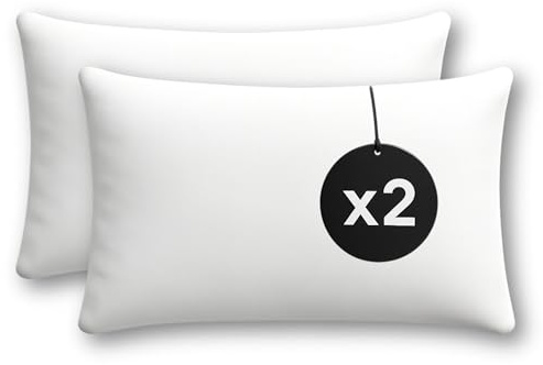 cuscini fiber Imbottitura Cuscini 40x60, Set da 2 Cuscini per Divano Anallergici Morbidi e Soffici, Cuscino Prodotto in Italia, Facile da Lavare