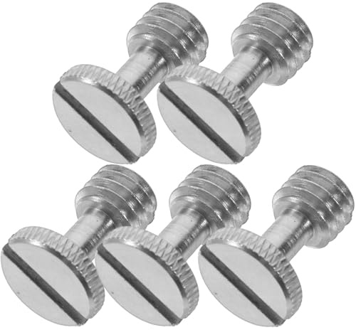 GALPADA Vite a Sgancio Rapido 3/8 per Montaggio Fotocamera, Set 5 Pezzi in Ferro Compatta per Treppiedi, Monopiedi e Piastre di Rilascio Rapido, Accessorio Stabile per Supporti