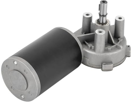 MEHOOSPVN 24 V DC växelmotor 80 W vindrutetorkarmotor högt vridmoment elektrisk synkron kugghjul med vänster växellåda för grindsfönster för automatisk dörr garagebord framruta vänster