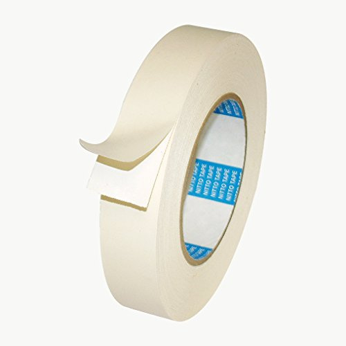 Nitto (Permacel) P-50/WI125 P-50 Multi-Purpose Double Coated Cloth Carpet Tape: 1 x 75 ft., White